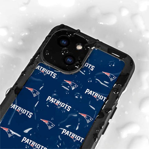NFL New England Patriots Blitz Series iPhone 15 Waterproof Case